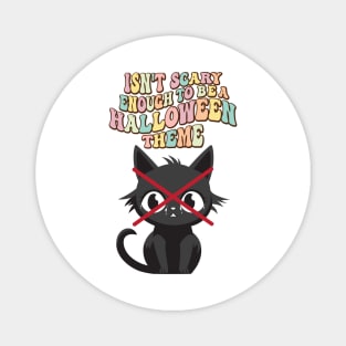 cute black cat sad unused for Halloween theme. Magnet